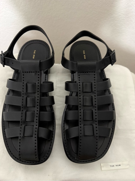 The Row Shoes - The Row Pablo Black Leather Gladiator Sandals NEW

SIZE: 39